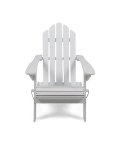 Noble House Hollywood Outdoor Adirondack Chair In White