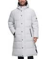 Dkny Long Hooded Parka Men's Jacket, Created For Macy's In Ice