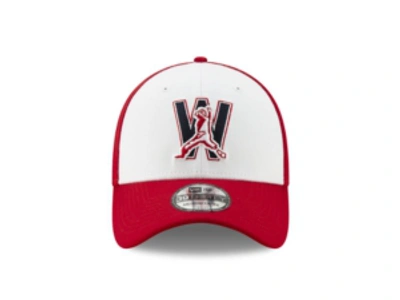 New Era Washington Nationals Junior Team Classic 39thirty Cap In White/navy/red
