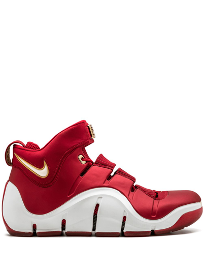 Nike Zoom Lebron 4 Sneakers In Red