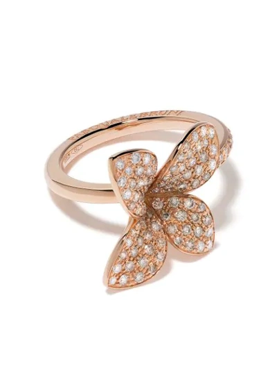 Pasquale Bruni 18kt Rose Gold Petit Garden Diamond Ring In Pink