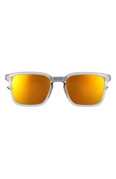 Nike Circuit 55mm Square Sunglasses In Wolf Grey/ Orange Mirror