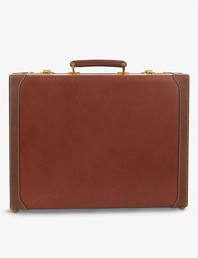 Mark Cross Vintage Leather Briefcase In Broan