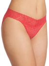 Hanky Panky Signature Lace V-kini In Coral Rose