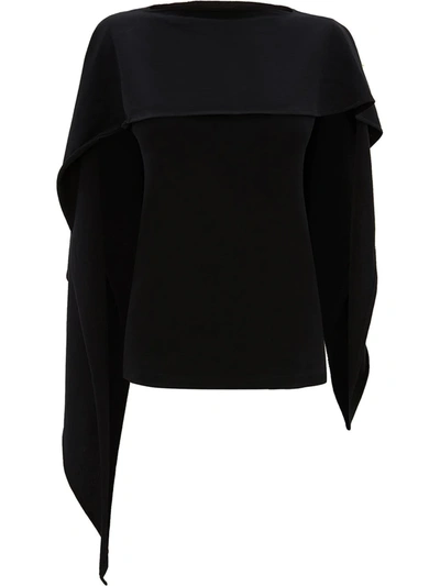 Jw Anderson Black Draped Sleeveless Top