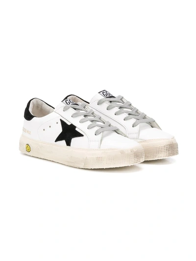 Golden Goose Kids' Super-star Low-top Sneakers In White