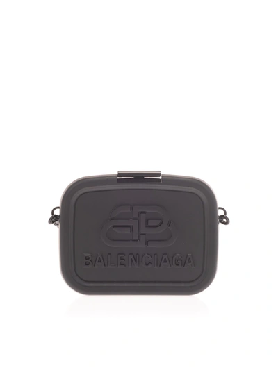 Balenciaga Lunch Box Mini Case Bag In Black