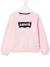 Levi's Girls' Chenille Logo Sweatshirt - Big Kid In Pink