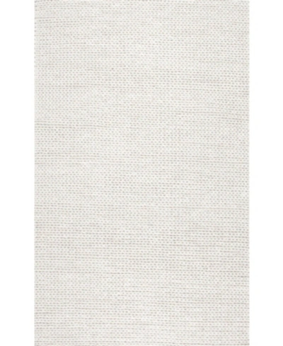 Nuloom Textures Handwoven Caryatid Solid 5' X 8' Area Rug In Off White