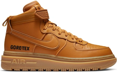 Pre-owned Nike  Air Force 1 High Gore-tex Boot Flax In Flax/flax-wheat-gum Light Brown