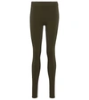 Helmut Lang High-rise Stretch-jersey Leggings In Olive
