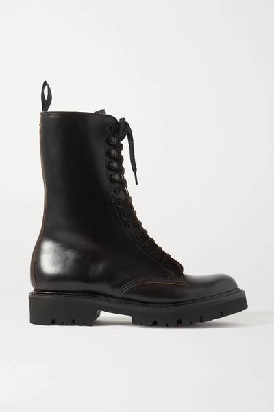 Grenson 13 Eye Chromexcel Leather Ankle Boots In Black