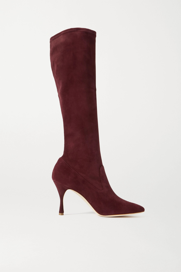 manolo blahnik pita tall suede boots
