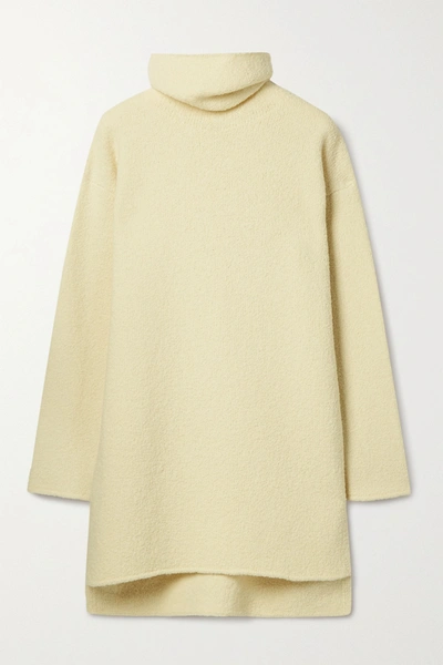 Deveaux Yara Wool-blend Turtleneck Sweater In Ivory