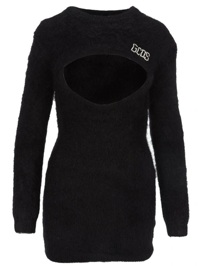 Gcds Long Sleeve Crew-neck Sweater In Black