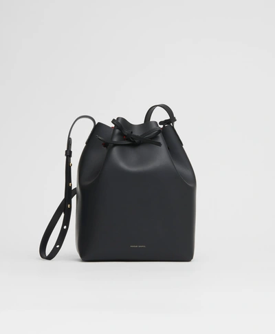 Mansur Gavriel Bucket Bag In Black/flamma