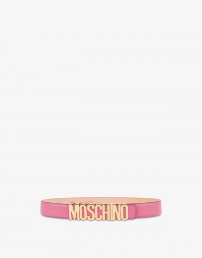 Moschino Belt With  Logo In Blue