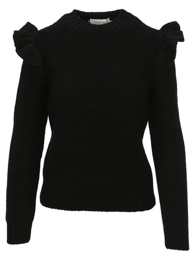 Zimmermann Ladybeetle Frill Sweater In Black