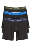 Calvin Klein Body 3-pack Stretch Modal Boxer Briefs In Black Bodies W Pop Wb