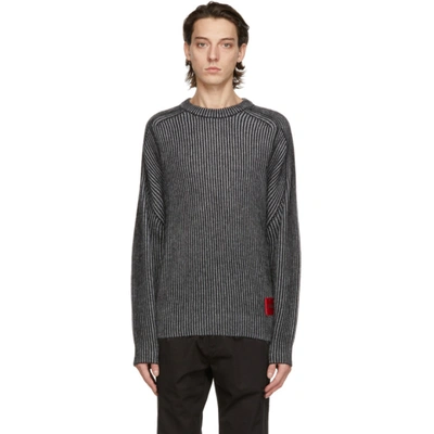 Hugo Striped Sweater In 1 Black