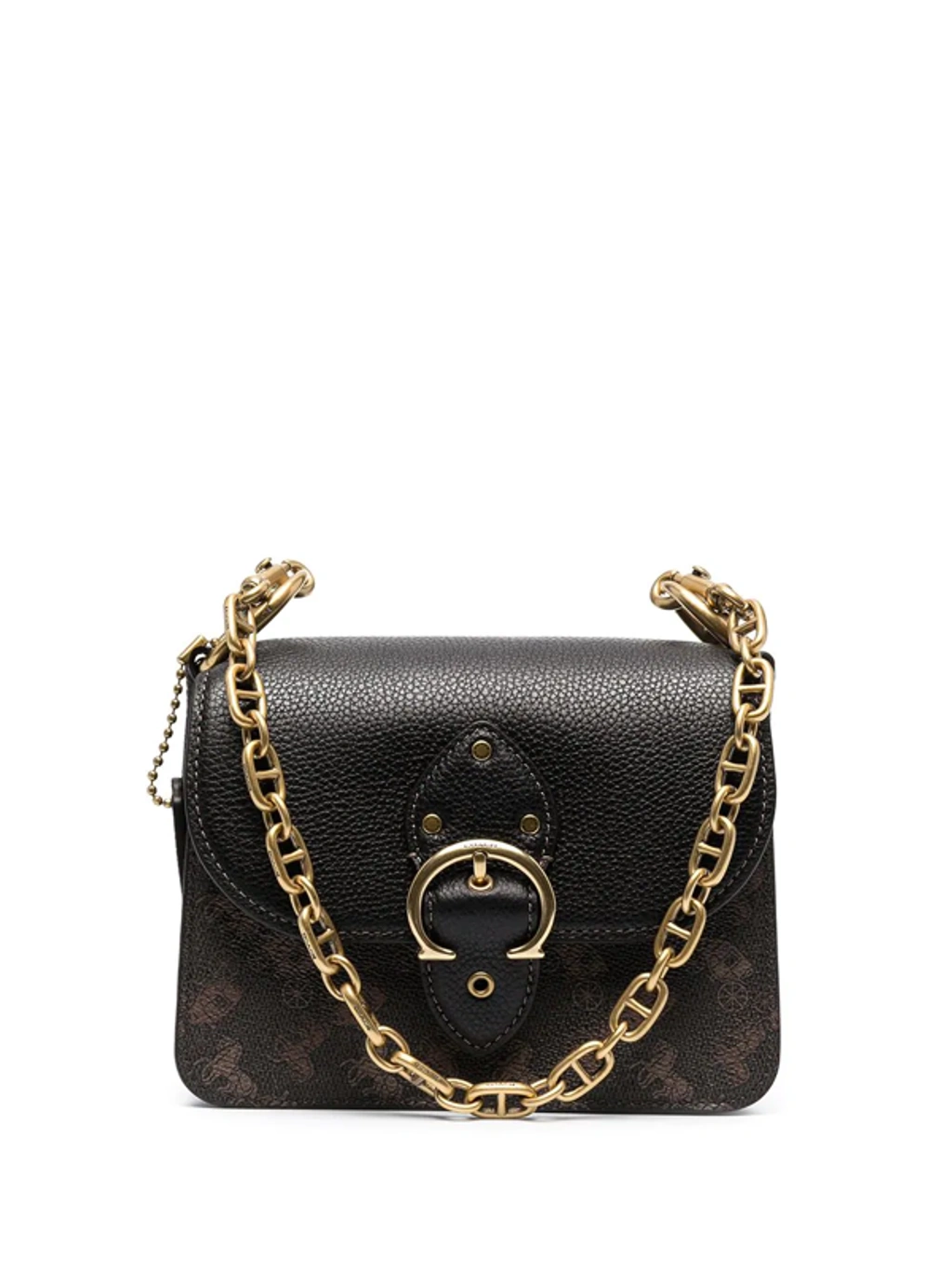 Coach Beat Horse & Carriage Coated Canvas & Leather Shoulder Coach Beat Horse & Carriage Coated Canvas & Leather Shoulder