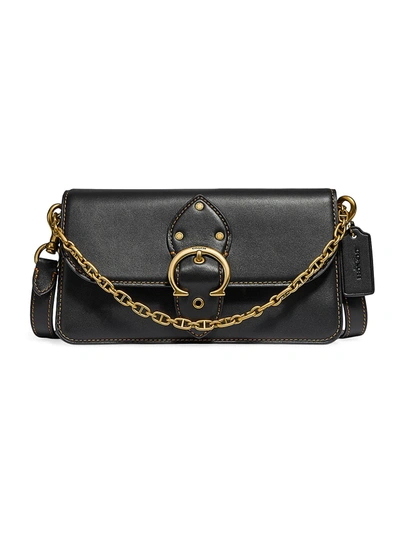 Coach Beat Leather Baguette In Black