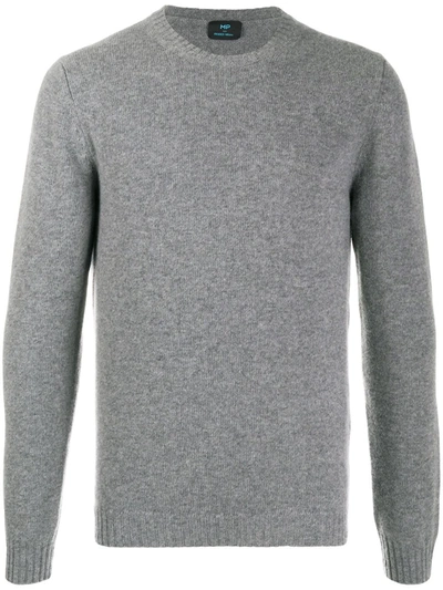 Mp Massimo Piombo Fine Knit Sweater In Grey