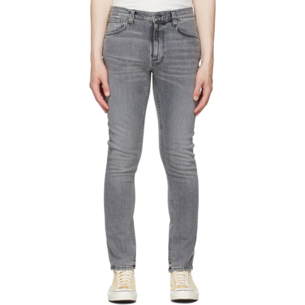 Nudie Jeans Grim Tim Slim-fit Organic Stretch-denim Jeans In Smooth  Contrast | ModeSens
