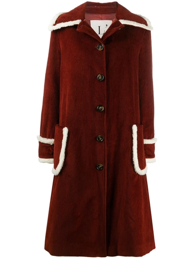 L'autre Chose Button-up Knitted Coat In Brown
