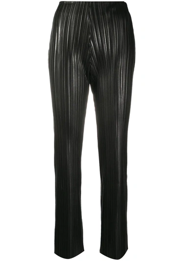 Nanushka Cropped Pleated Trousers In Black