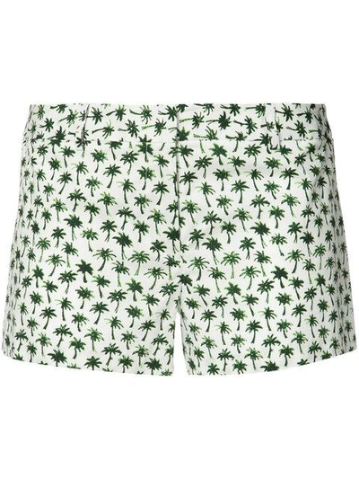 Milly Palm Print Short Shorts