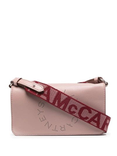 Stella Mccartney Mini Stella Logo Crossbody Bag In Pink