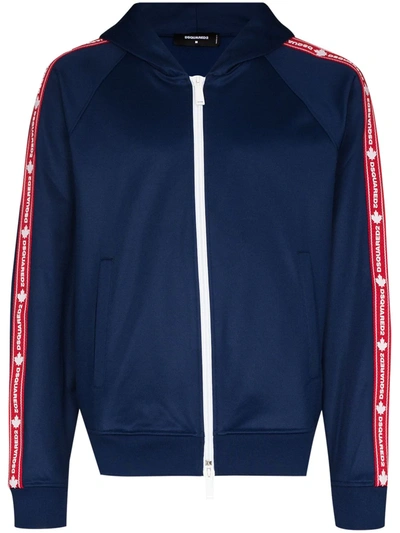 Dsquared2 Logo Tape Hoodie In Blue In 477 Blue