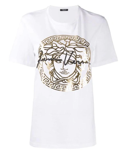Versace T-shirts And Polos In Bianco
