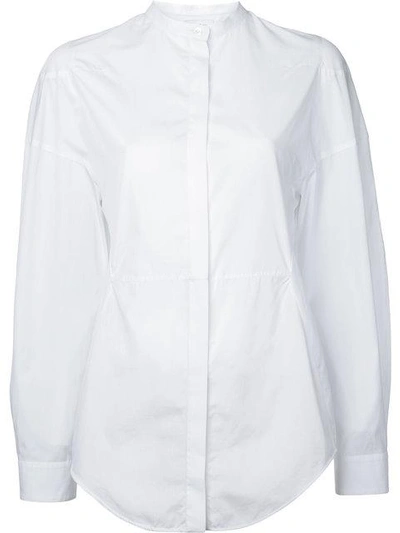 Courrèges Collarless Shirt In White