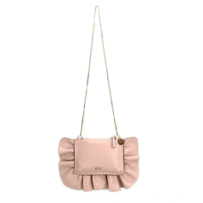 Red Valentino Rock Ruffles Shoulder Bag In Nude