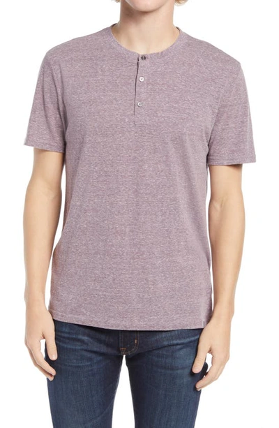 Threads 4 Thought Men's Baseline Organic Cotton-blend Short Sleeve Henley In Dark Plum