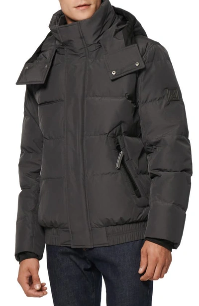 Marc New York Phoenix Water Resistant Down & Feather Coat In Charcoal