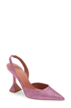 Amina Muaddi Holli Slingback Pump In Unicorn