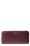 Kate Spade Margaux Leather Continental Wallet In Deep Cherry