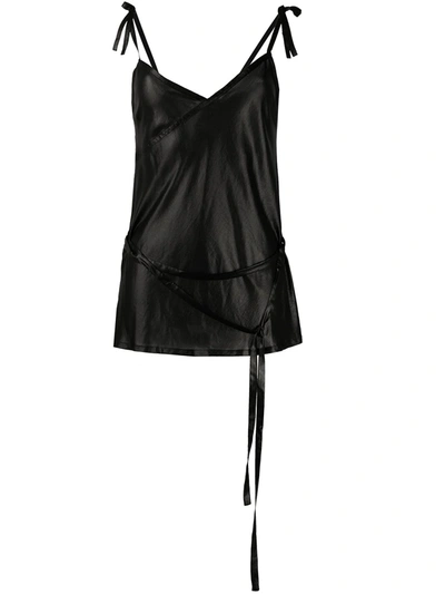 Ann Demeulemeester Tie Strap Waistcoat Top In Black