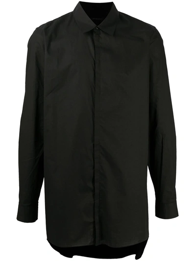 Ann Demeulemeester Longline Long-sleeve Shirt In Black