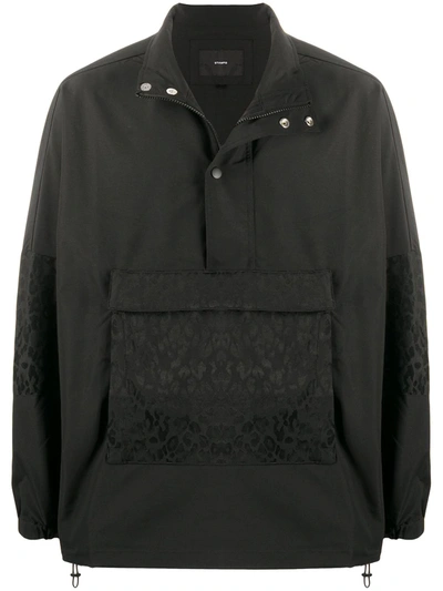 Stampd Lightweight Jacket With Leopard Print Pockets In Black