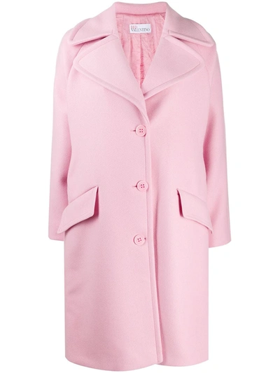 Red Valentino Single-breasted Coat In Pink