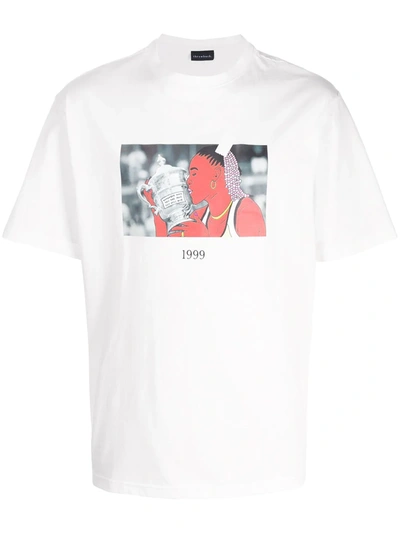 Throwback Serena Graphic-print Cotton T-shirt In White