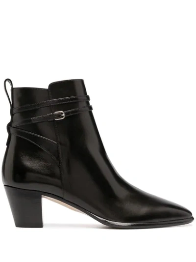 Francesco Russo Side-buckle Ankle Boots In Black