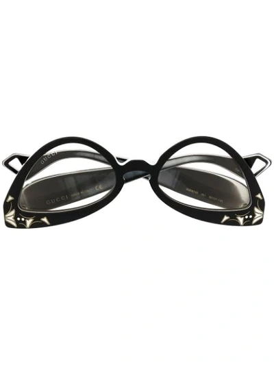 Gucci Cat-eye Logo Glasses In Black