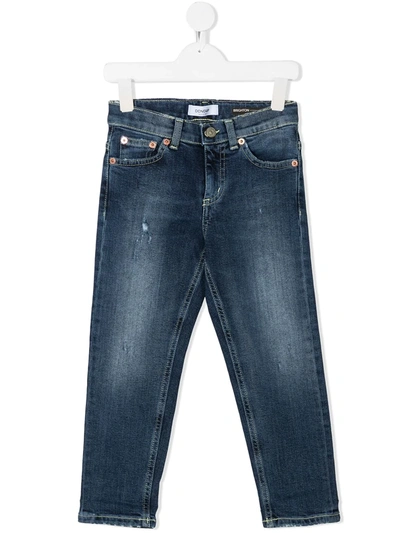 Dondup Kids' Mid-rise Slim Jeans In Blue