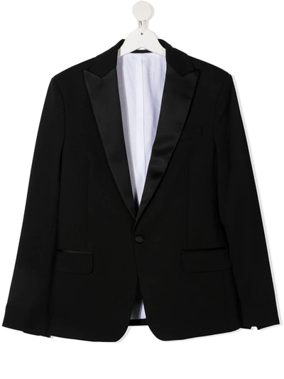 Dsquared2 Teen Single-breasted Jacket In Black