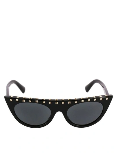 Valentino Women's Black Acetate Sunglasses